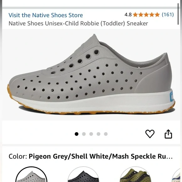 NWOT Native Shoes Unisex Toddler Robbie Shoe - Picture 6 of 6